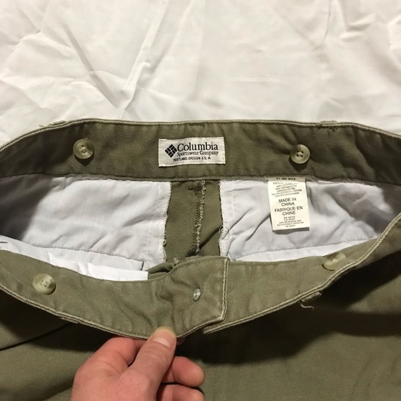 Columbia Briarshun Work Pants Size 34x32 Olive Green/Dark Green - Picture 3 of 6
